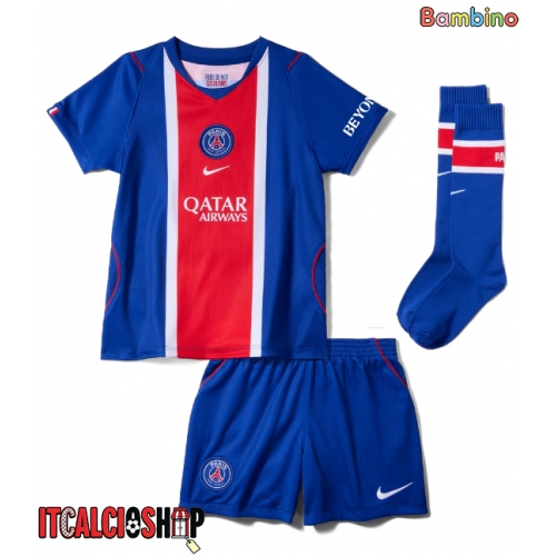 Paris Saint-Germain Khvicha Kvaratskhelia #7 Prima Maglia Bambino 2026-27 Manica Corta (+ Pantaloni corti)